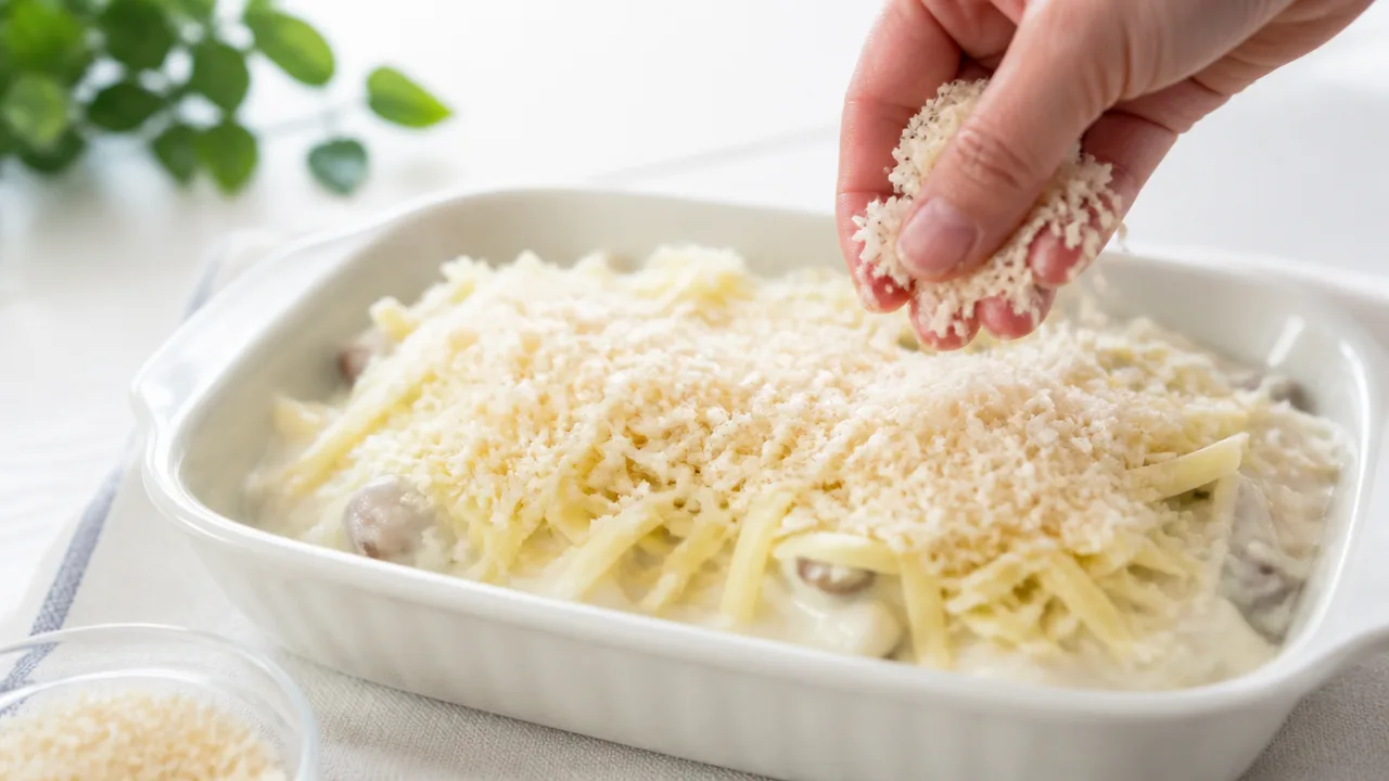 グラタンのパン粉とチーズの順番は?香ばしく仕上げる重ね方