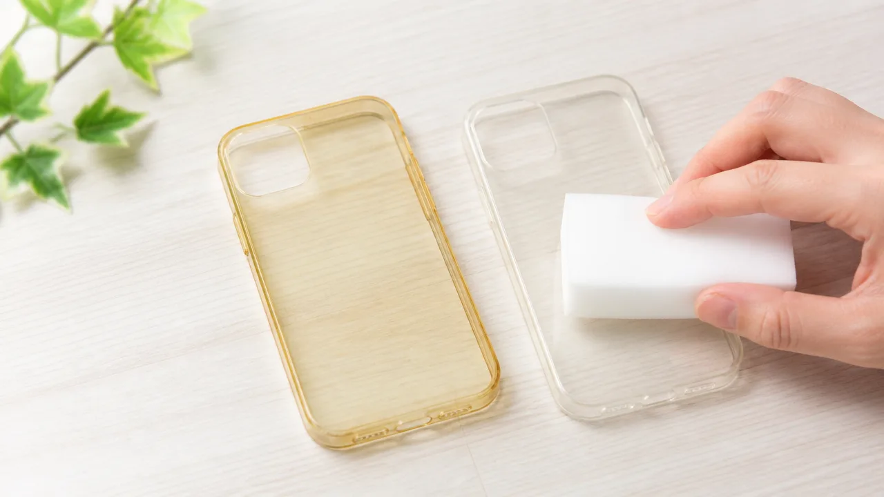 スマホケースの黄ばみは激落ちくんで落ちる?正しい使い方と注意点