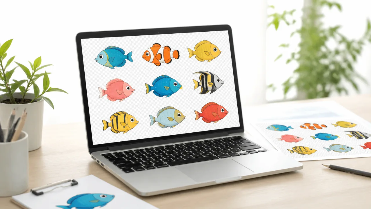 魚イラスト右向きのかわいい素材集|子供向けデザインを紹介