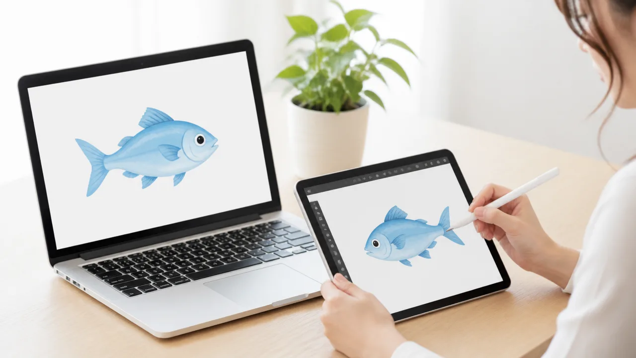 魚イラスト右向きのかわいい素材集|子供向けデザインを紹介