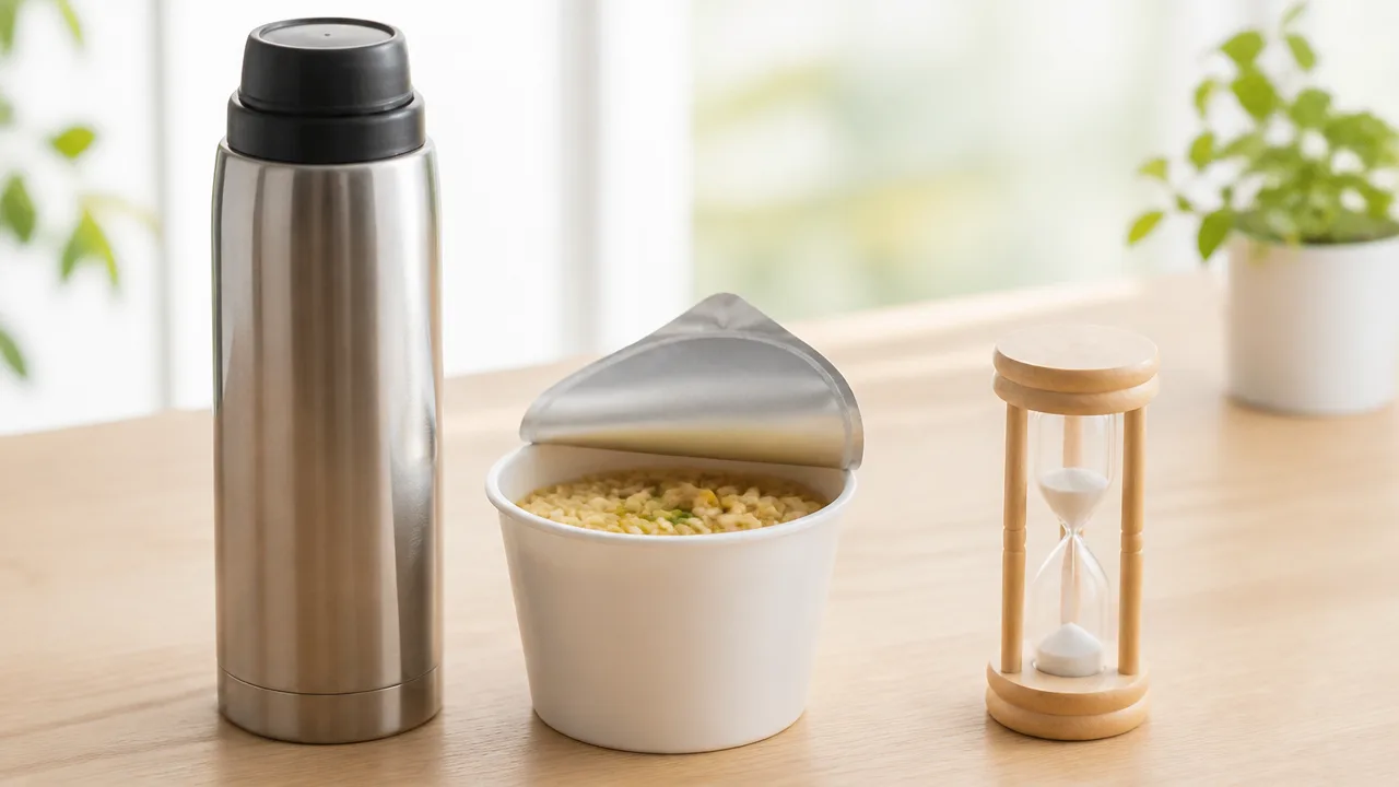 水筒のお湯でカップラーメンは作れる?適温と注意点を解説
