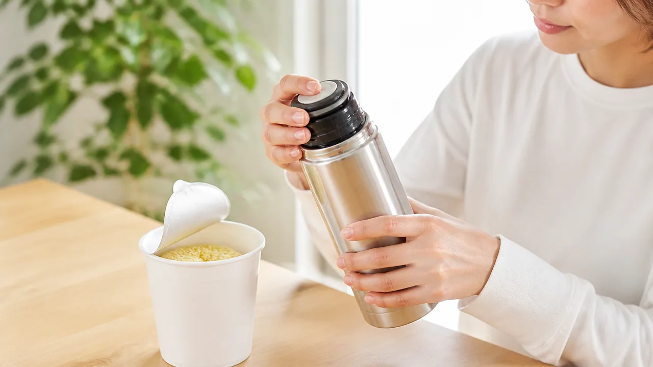 水筒のお湯でカップラーメンは作れる?適温と注意点を解説