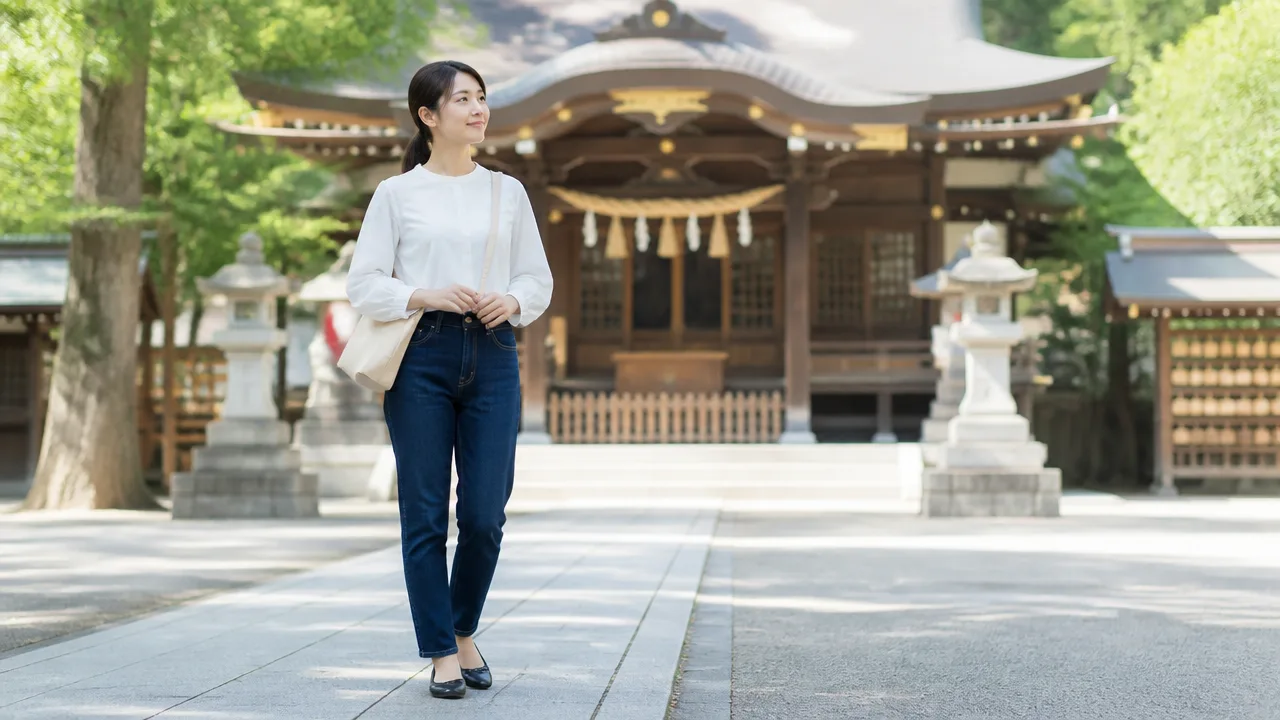 神社への服装はジーンズでも大丈夫?参拝時のマナーと選び方