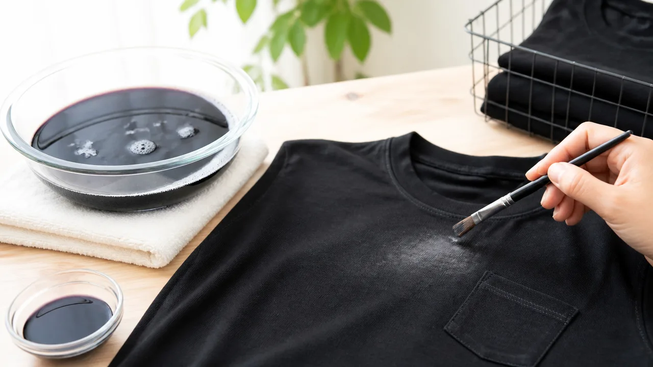 ハイターで色落ちした黒い服は戻せる?補修方法と注意点を解説